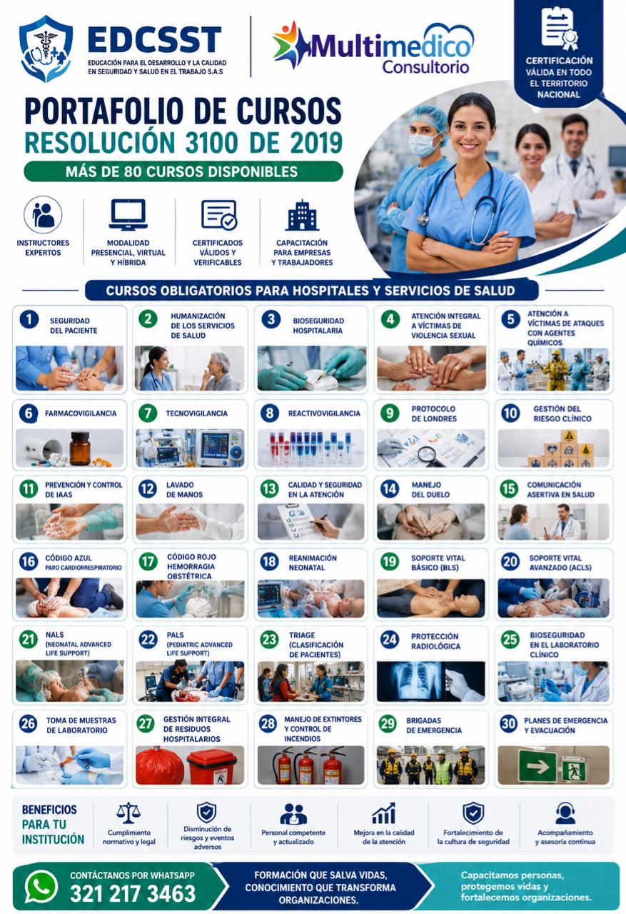 Portafolio de cursos en salud - EDCSST