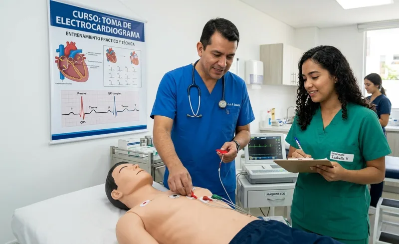 Toma de electrocardiograma