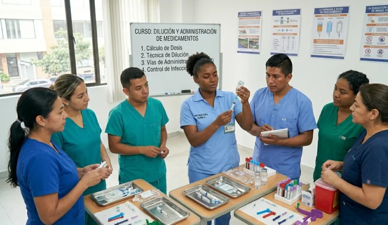 Dilución y administración de medicamentos